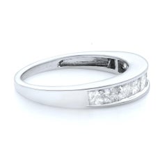 Rachel Koen Princess Cut Diamond Channel Set Wedding Band 14K White Gold 1.00Ct