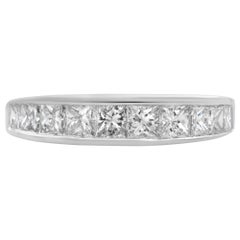 Rachel Koen Prinzessinnenschliff Diamant Damenband 14K Weißgold 1,00cttw