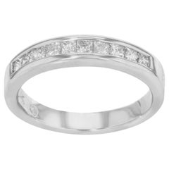 Rachel Koen Prinzessinnenschliff Diamant-Hochzeitsring 14K Weißgold 0,75cttw