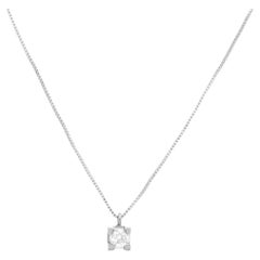 Rachel Koen Prong Set Diamond Pendant Necklace 18k White Gold 0.15Cttw 16 inches Rachel Koen Prong Set Diamond Pendant Necklace 18k White Gold 0.15Cttw 16 inches