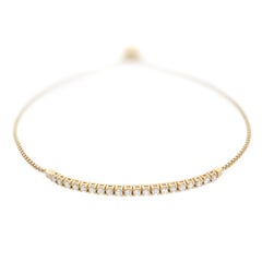 Rachel Koen Prong Set Diamond Sliding Tennis Bracelet 14K Yellow Gold 0.50cttw