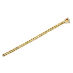 Rachel Koen Retro Woven Mesh Braided Diamond Buckle Bracelet 14K Yellow Gold