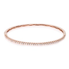 Rachel Koen Rundschliff Diamant-Armreif 18K Roségold 0,99 Gesamtkaratgewicht