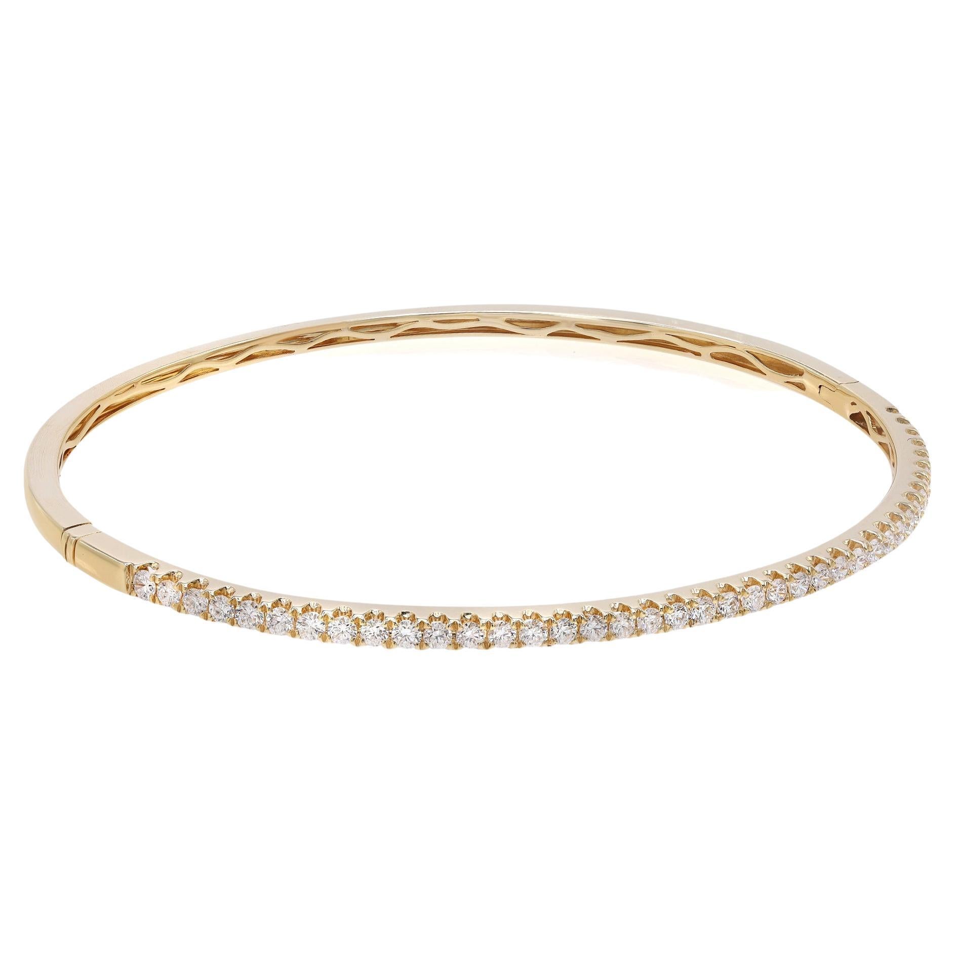 Empreinte Bangle, Yellow Gold And Pave Diamonds - Categories