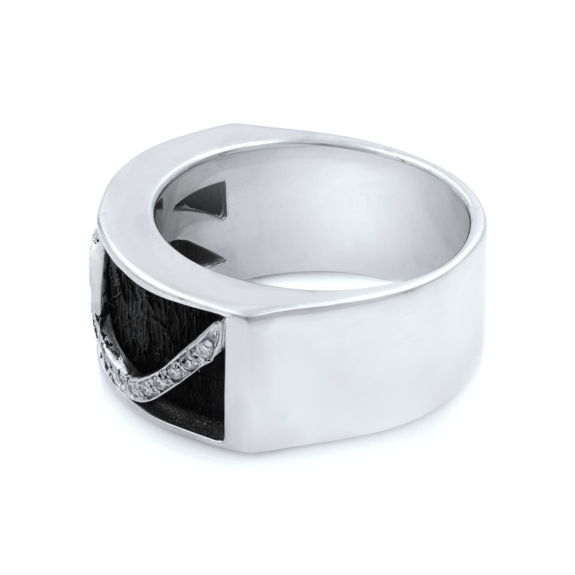 Rachel Koen Round Cut Diamond Bangle Ring and Earring Set 18K White Gold 0.60ctw For Sale 4