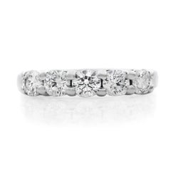 Rachel Koen Round Cut Diamond Wedding Band Ring Platinum 1.00cttw