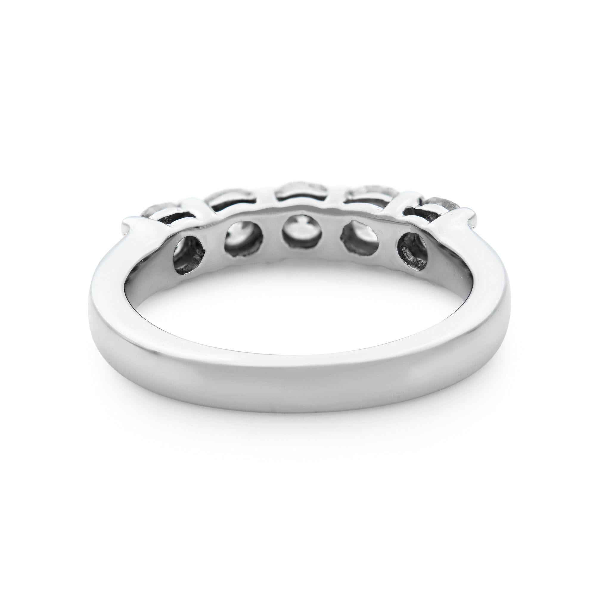 Women's Rachel Koen Round Cut Diamond Wedding Band Ring Platinum 1.00cttw For Sale