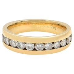 Rachel Koen Round Cut Diamond Wedding Ring Band 14K Yellow Gold 0.56Cttw