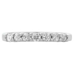 Rachel Koen Round Diamond Wedding Band Ring 14K White Gold 0.25cttw