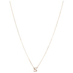 Rachel Koen Collar Cadena Colgante Letra 'S' Oro Amarillo 14k