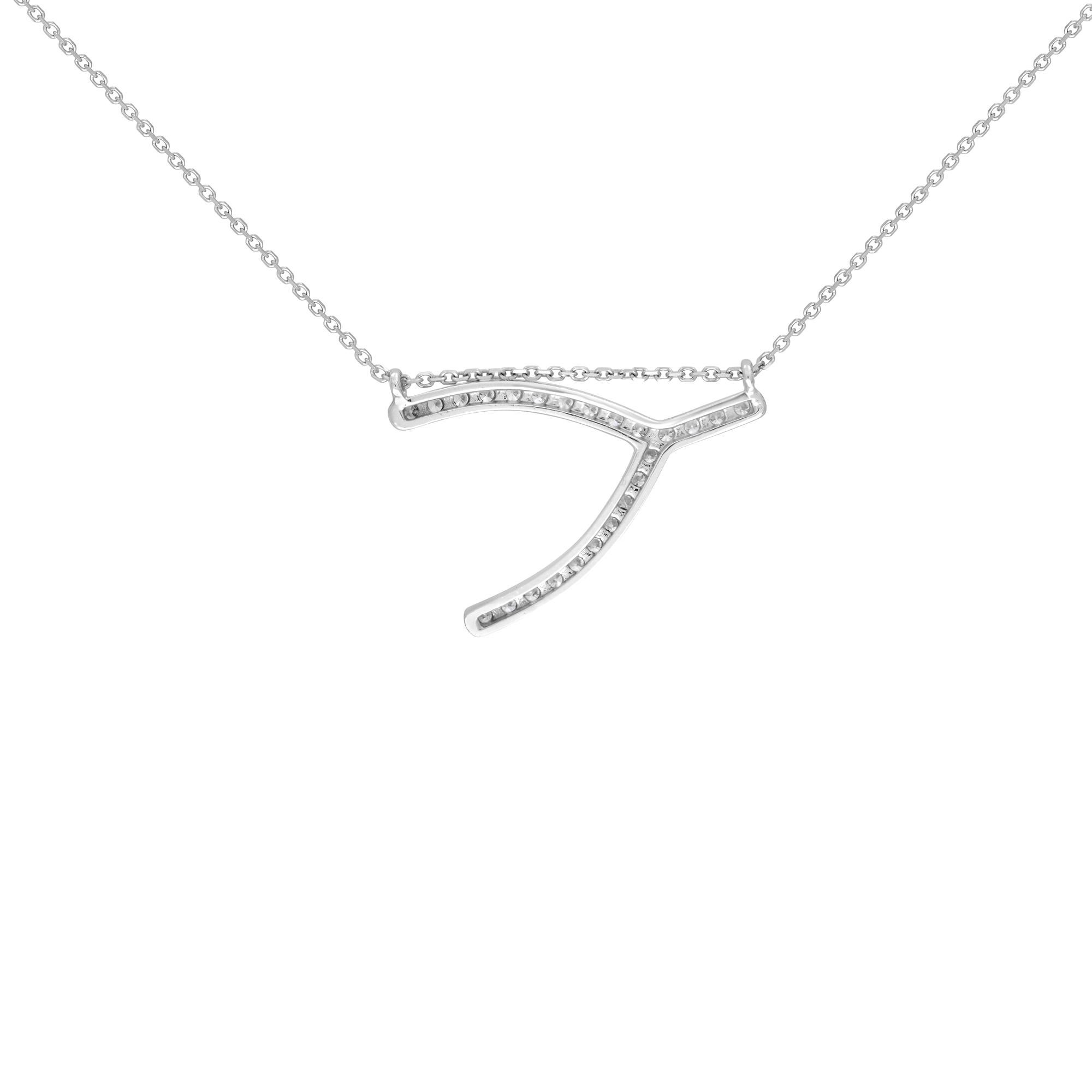 wishbone diamond necklace
