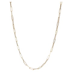 Used Rachel Koen Small Paper Clip Link Chain Necklace 14K Yellow Gold
