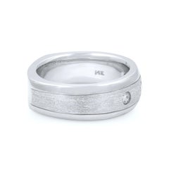 Rachel Koen Three Stone Diamond Wedding Band 14K White Gold 0.28 Cttw