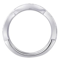 Rachel Koen Twist Pave Diamond Ladies Ring 18K White Gold 0.35cttw