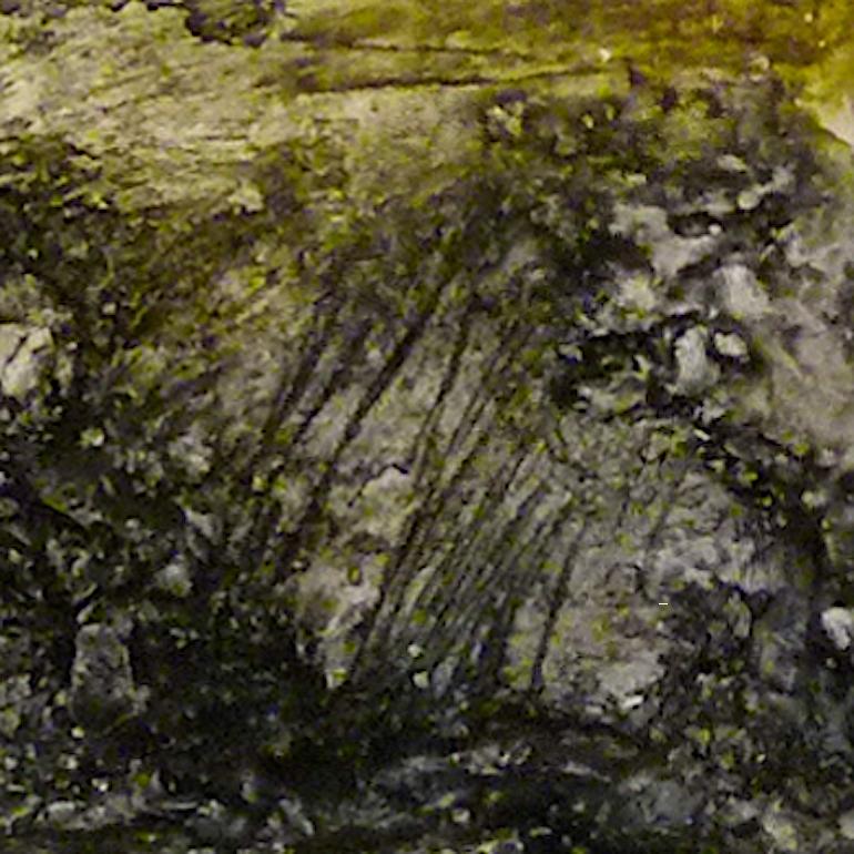 Paisaje lineal V : pequeña obra de arte paisajística - Mixed Media Art Impresionista abstracto de Rachel Kohn