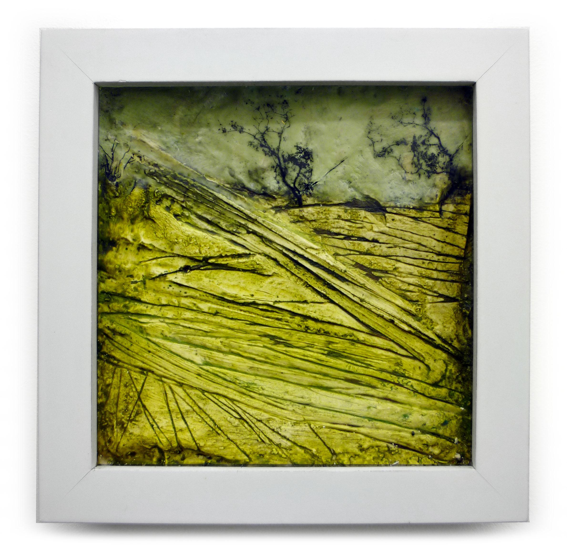 Linear Landscape VI : small landscape work of art - Mixed Media Art by Rachel Kohn