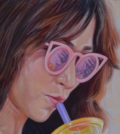 "Sip" (2019) by Rachel Linnemeier, Female Portrait