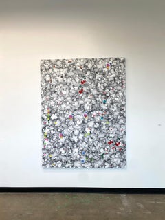 « To Hold Infinity », peinture contemporaine en acrylique sur polycotton