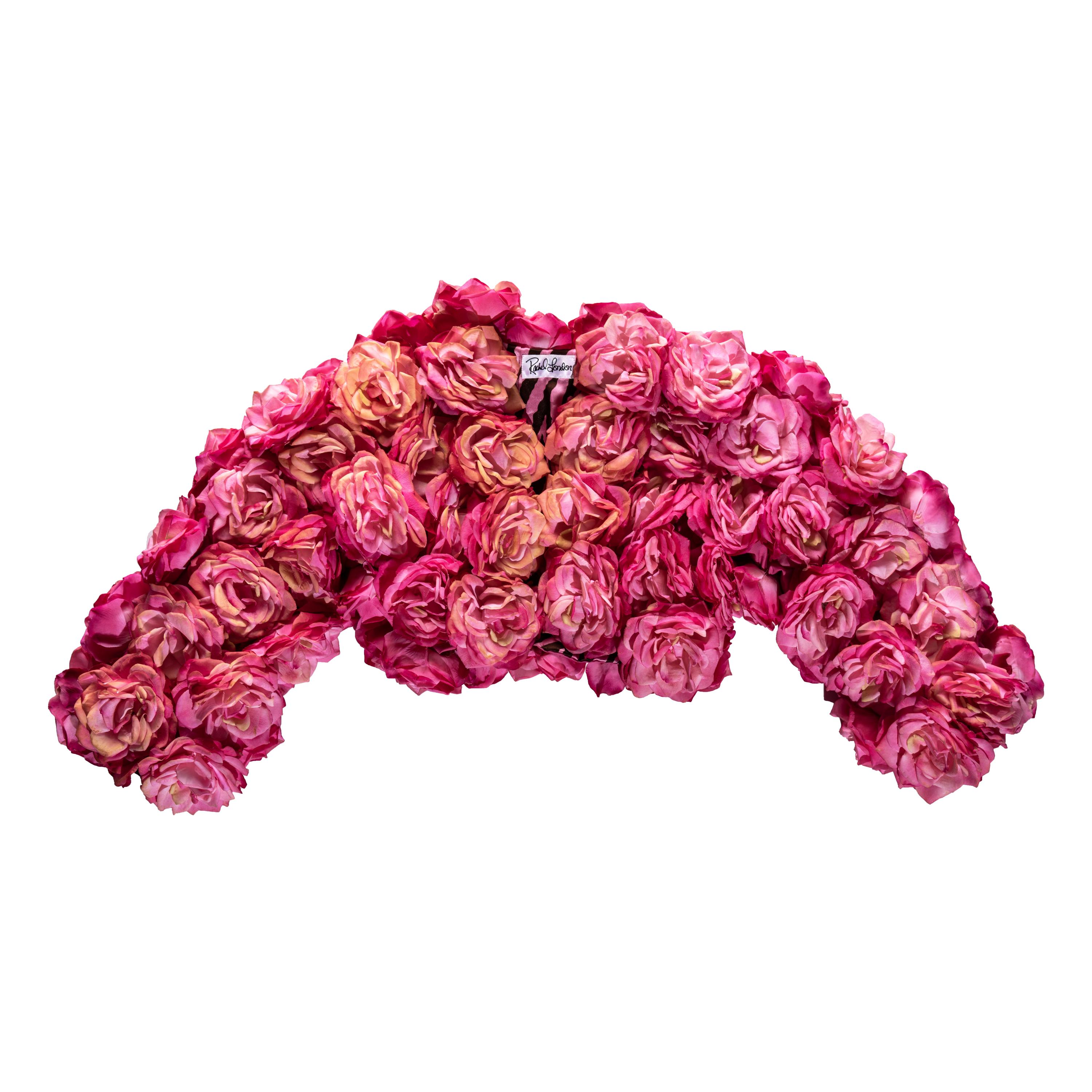 Rachel London pink rose bolero jacket, c. 1988