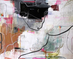 Peinture abstraite et colorée de Rachel M. Mac, « et vous y étiez »