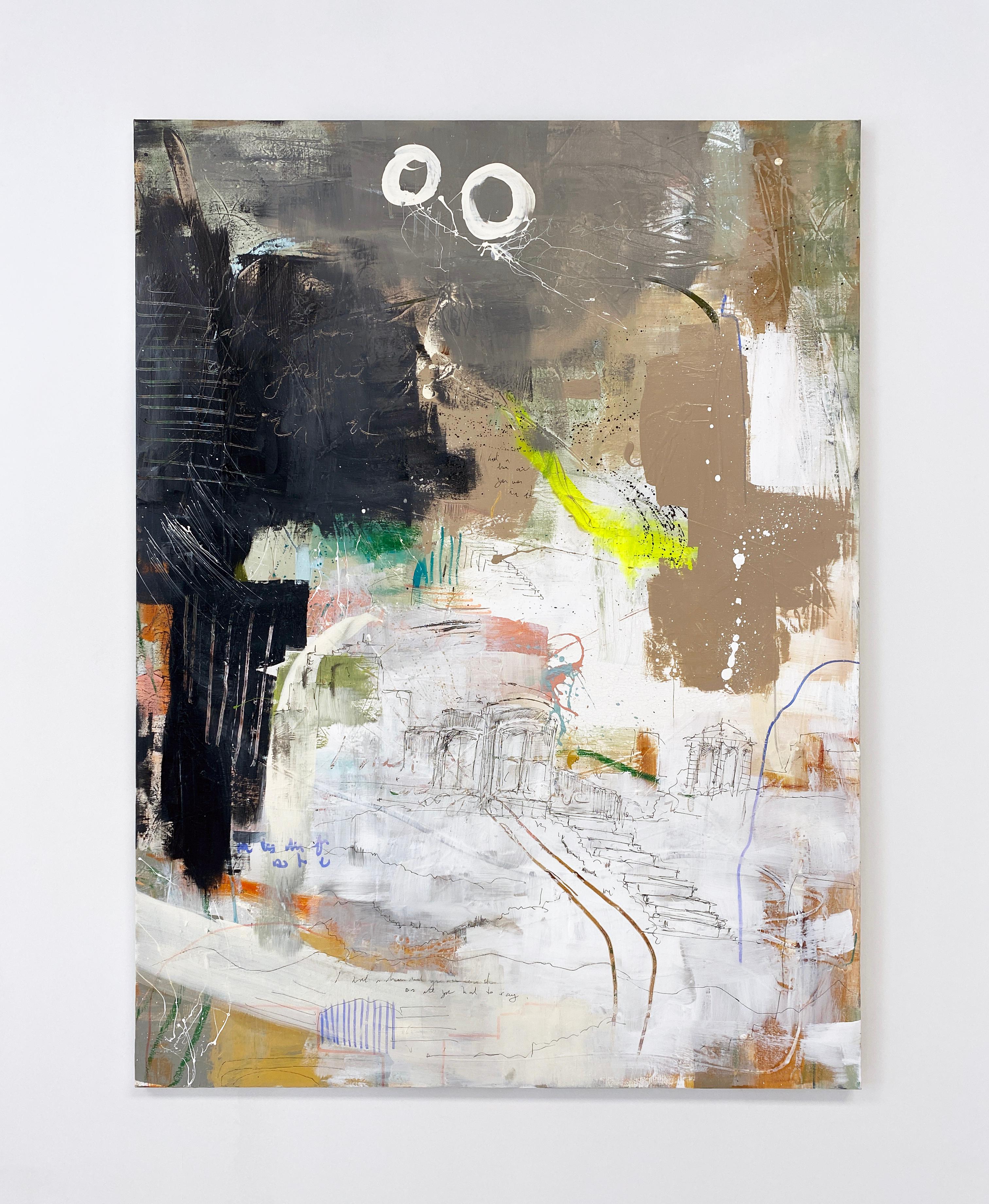 Abstraktes, farbenfrohes Gemälde von Rachel M. Mac, 'Dreams, 2' im Angebot 1
