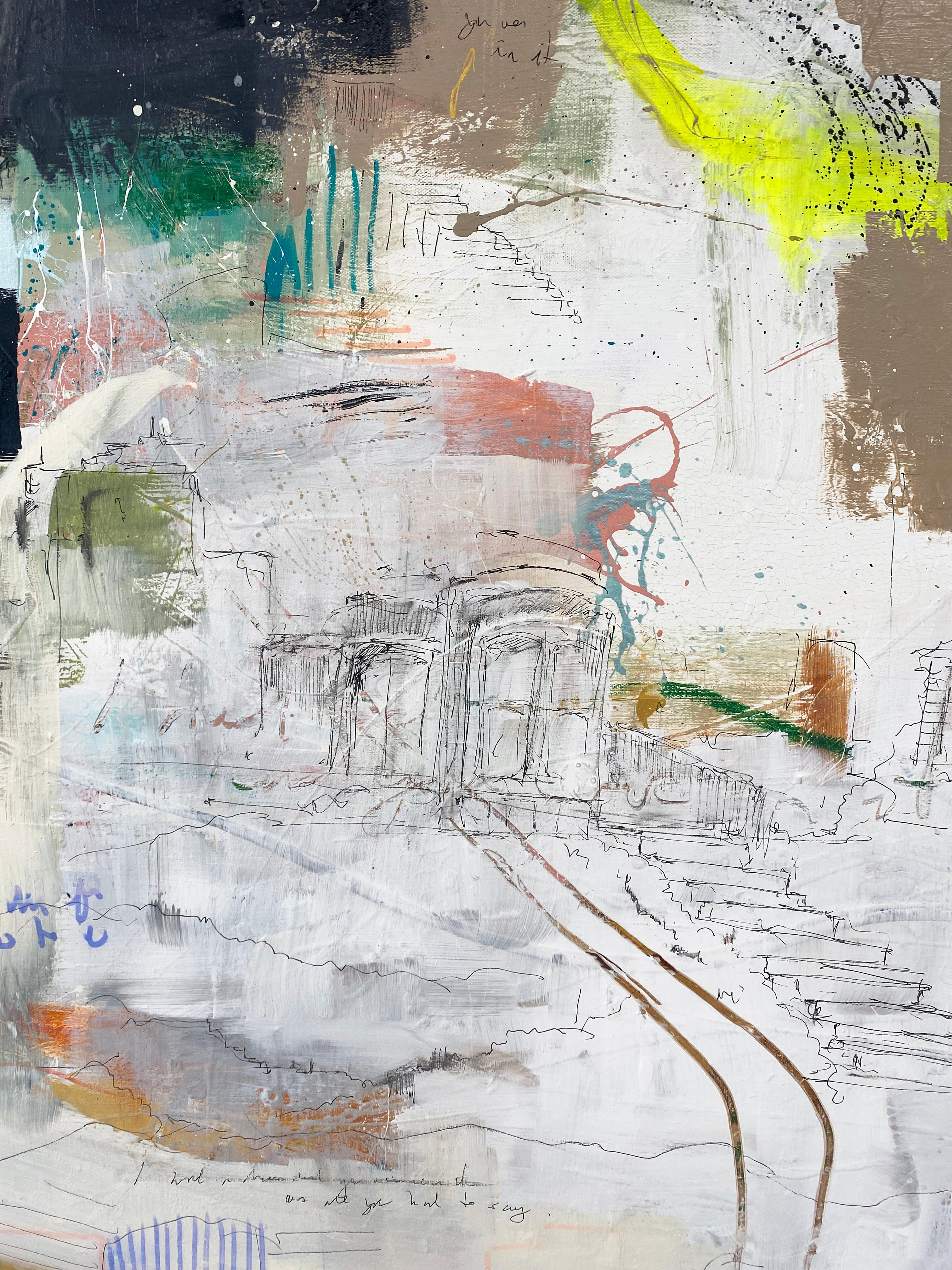 Abstraktes, farbenfrohes Gemälde von Rachel M. Mac, 'Dreams, 2' im Angebot 5