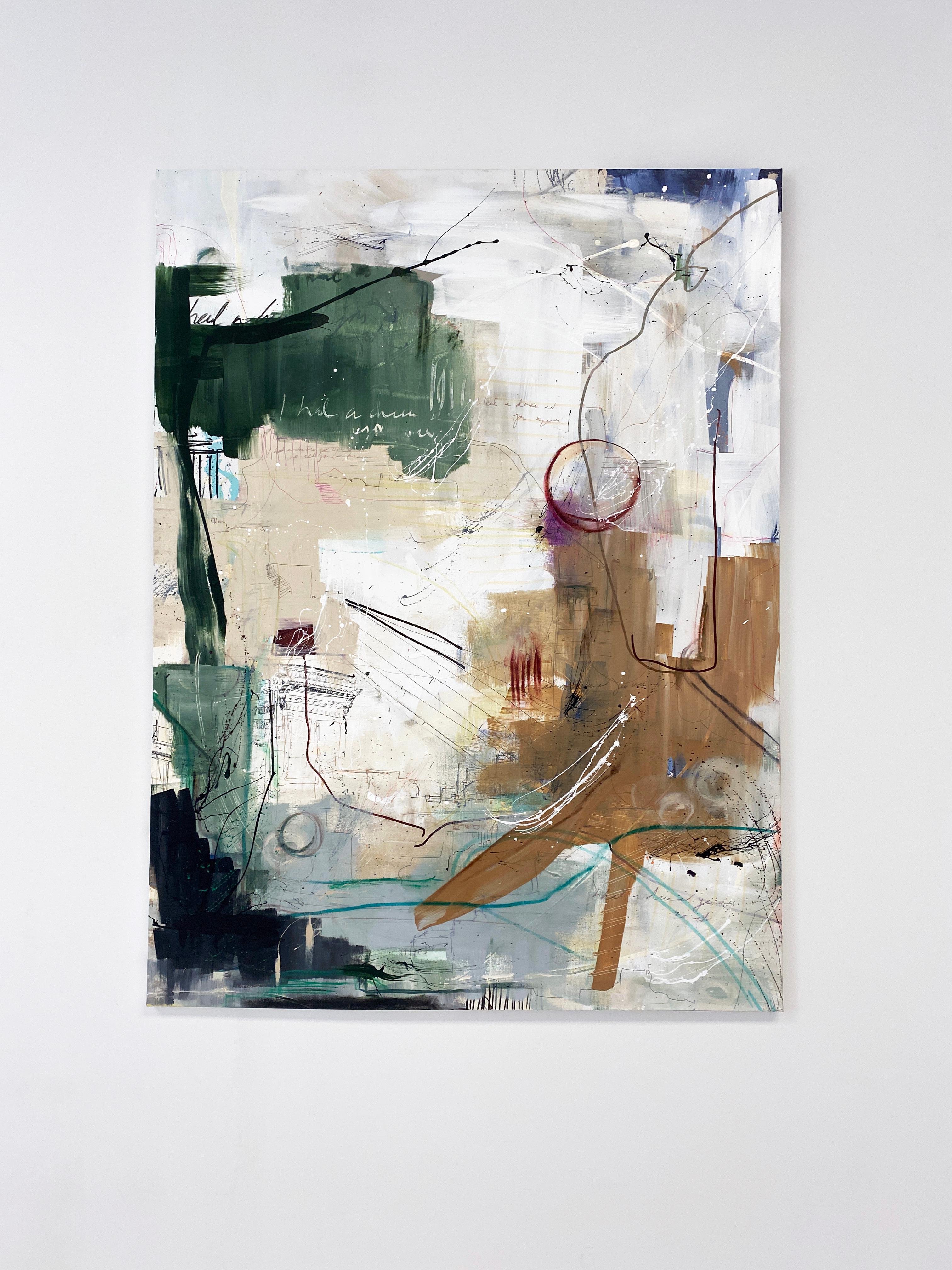 Abstraktes, farbenfrohes Gemälde von Rachel M. Mac, 'Dreams, 3' im Angebot 1