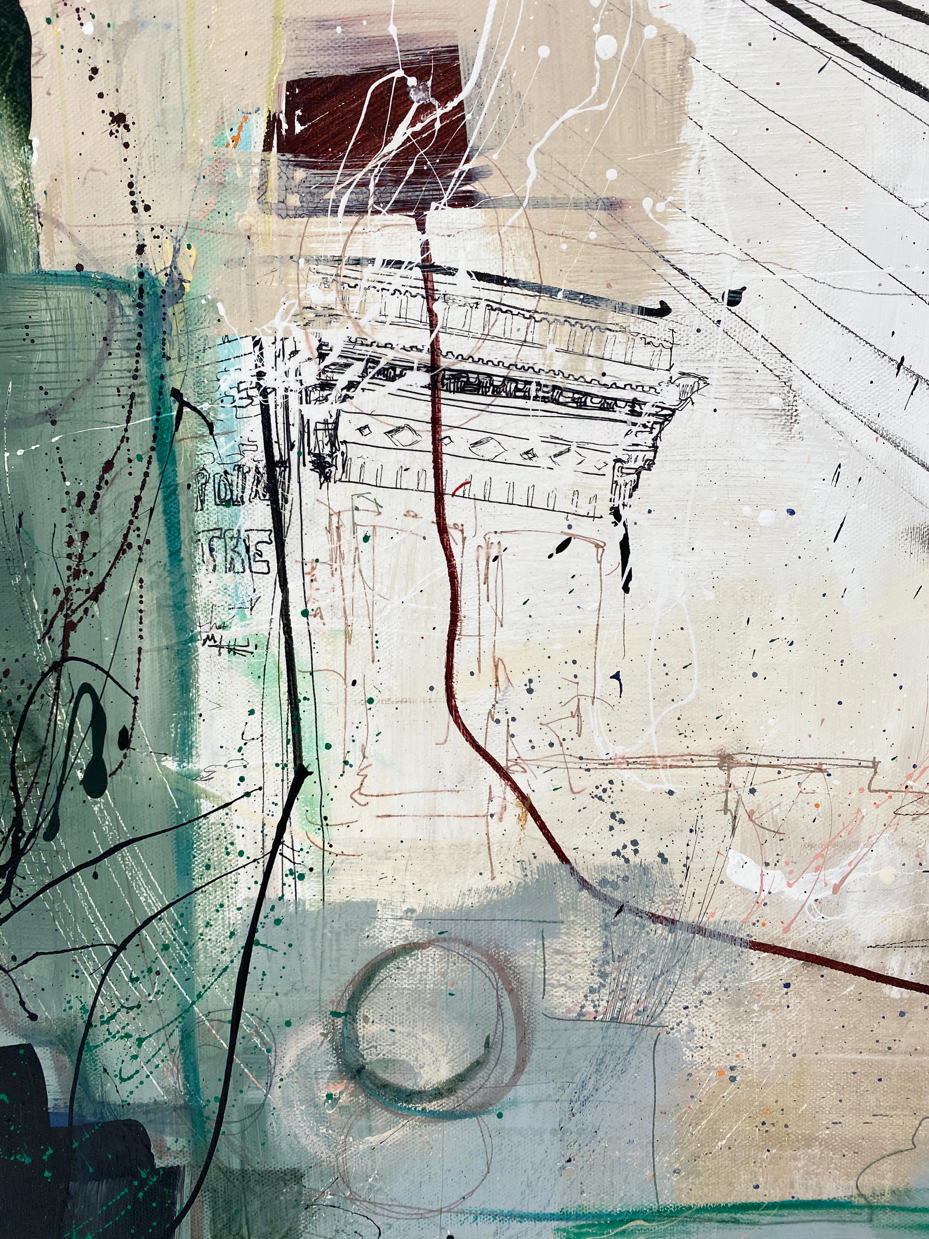 Abstraktes, farbenfrohes Gemälde von Rachel M. Mac, 'Dreams, 3' im Angebot 6