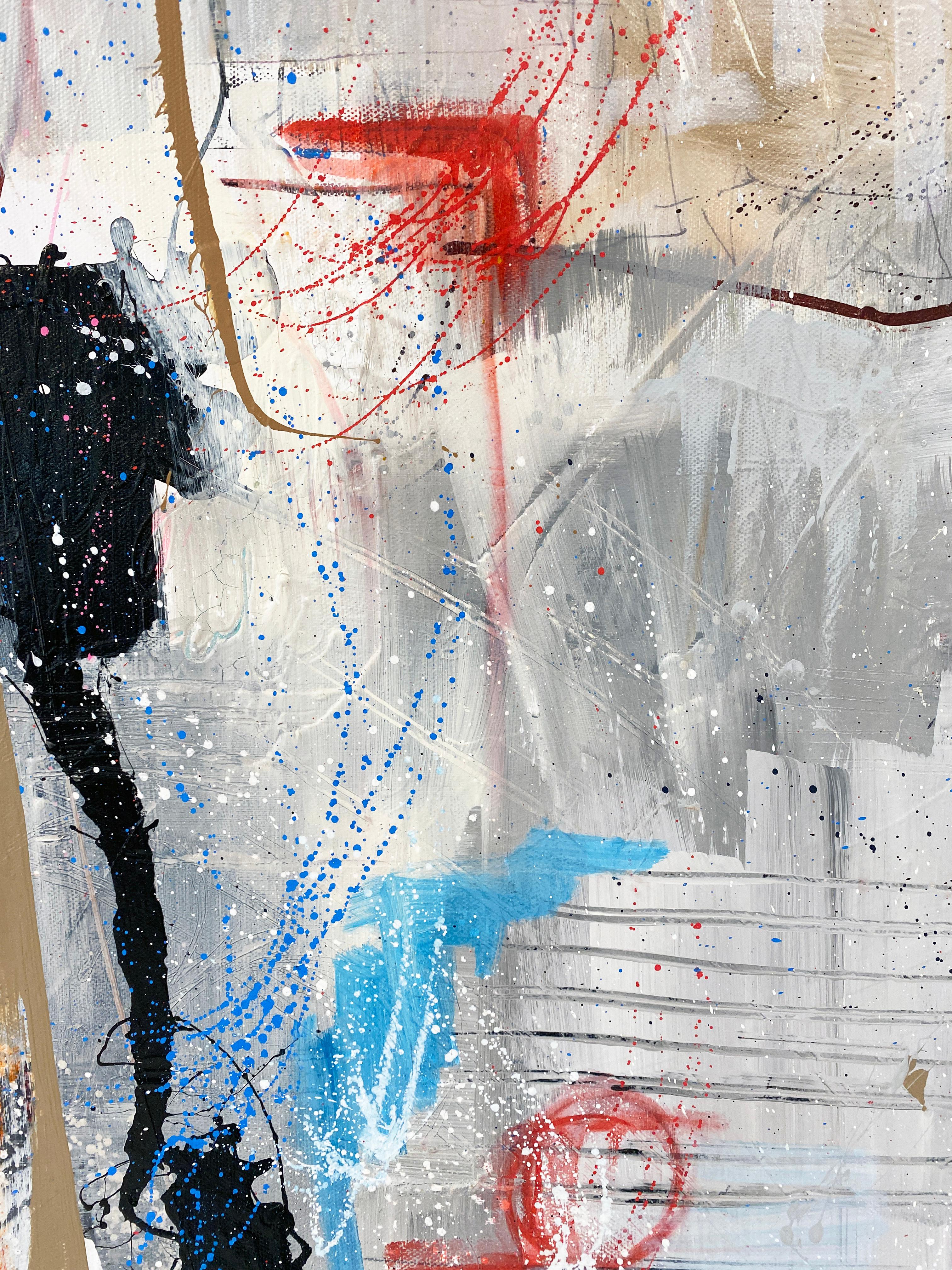 Abstraktes, farbenfrohes Gemälde von Rachel M. Mac, „Dreams, 4“ im Angebot 5