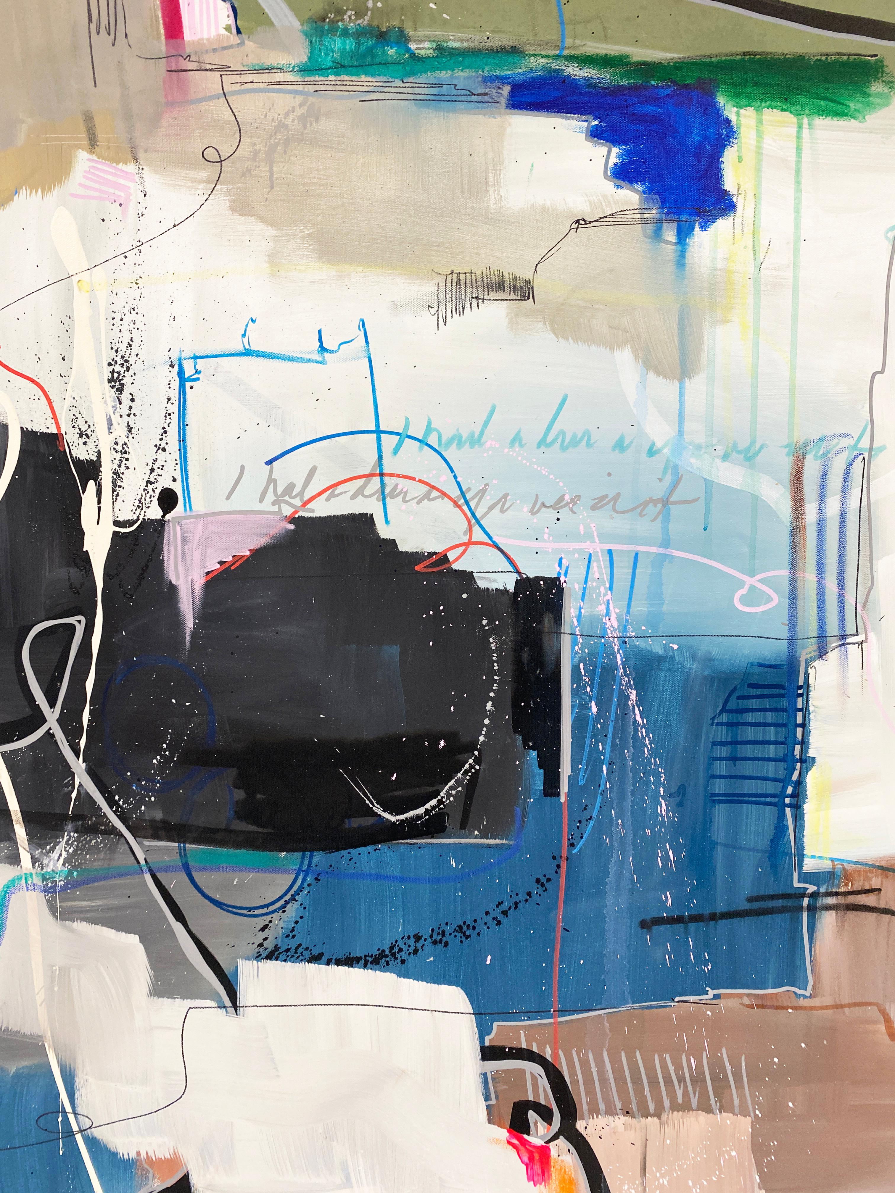 Abstraktes, farbenfrohes Gemälde von Rachel M. Mac, „Schweben weg“ im Angebot 4