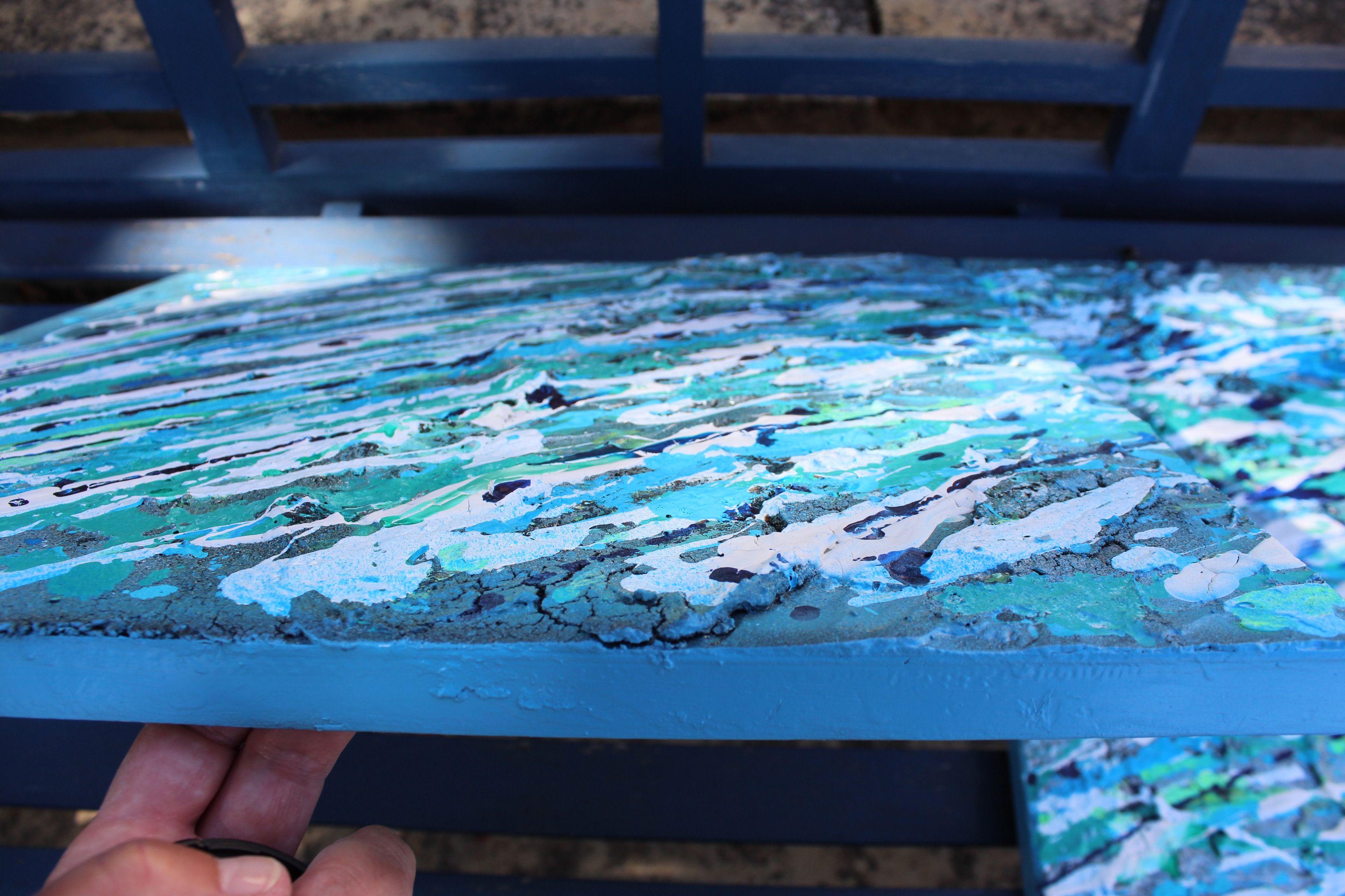 Traversata atlantica, Pittura, Acrilico su pannello di Wood - Painting di Rachel McCullock