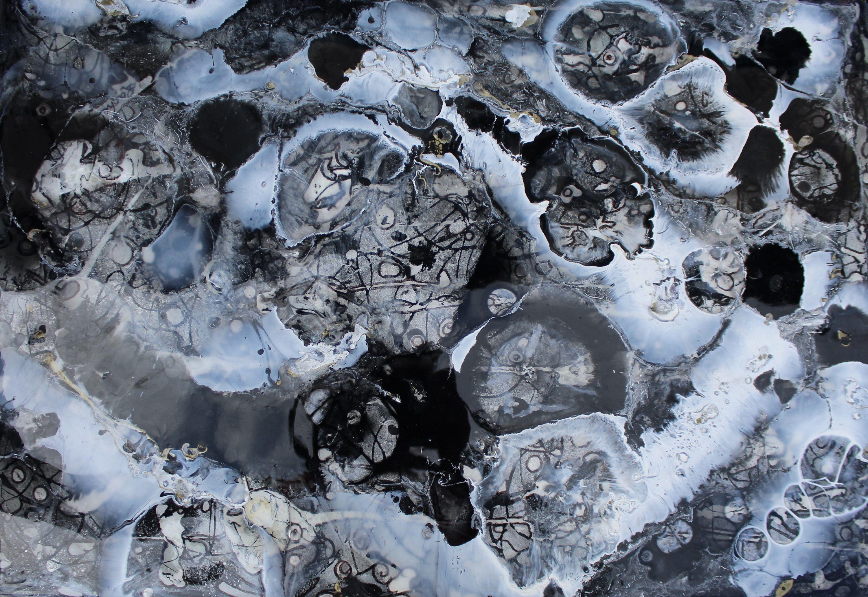 Ópalos negros, Pintura, Acrílico sobre metal - Painting de Rachel McCullock