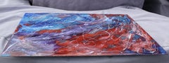 Fire and Water, Painting, Acrylic on Metal