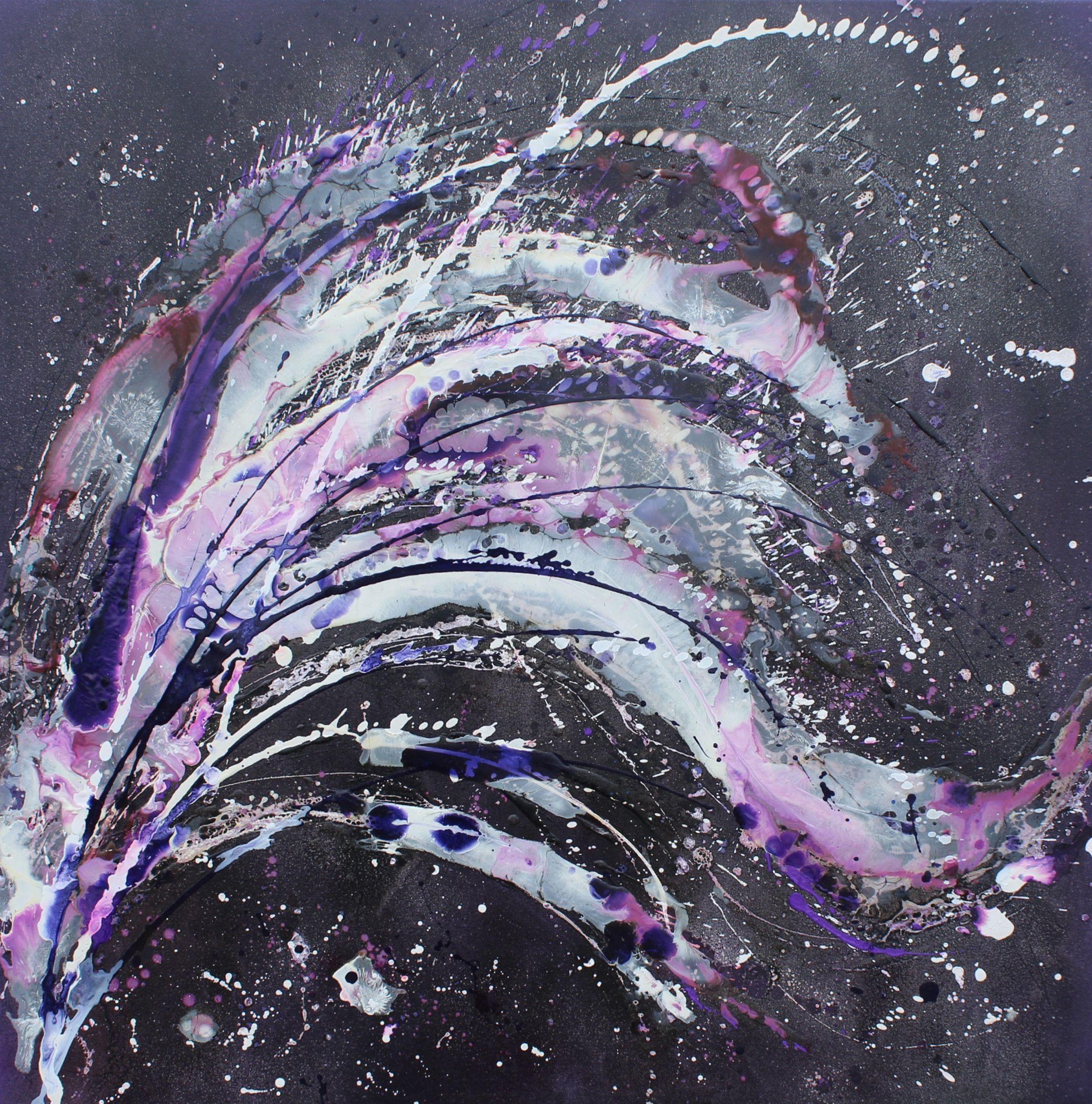 Rachel McCullock Abstract Painting - Neptune's Galaxy, Painting, Acrylic on Canvas