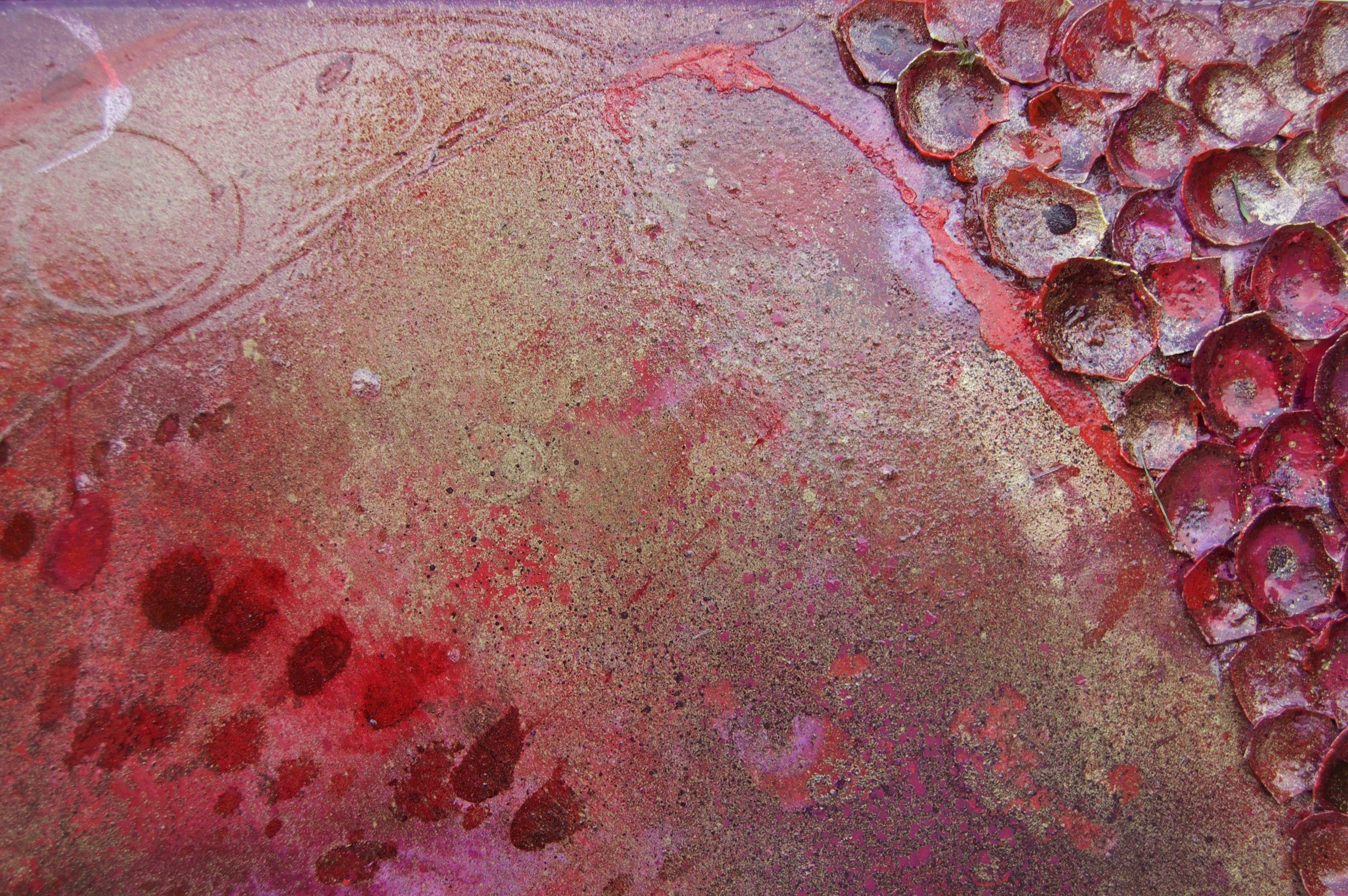 Carerra Roja, Pintura, Acrílico sobre lienzo - Painting Abstracto de Rachel McCullock