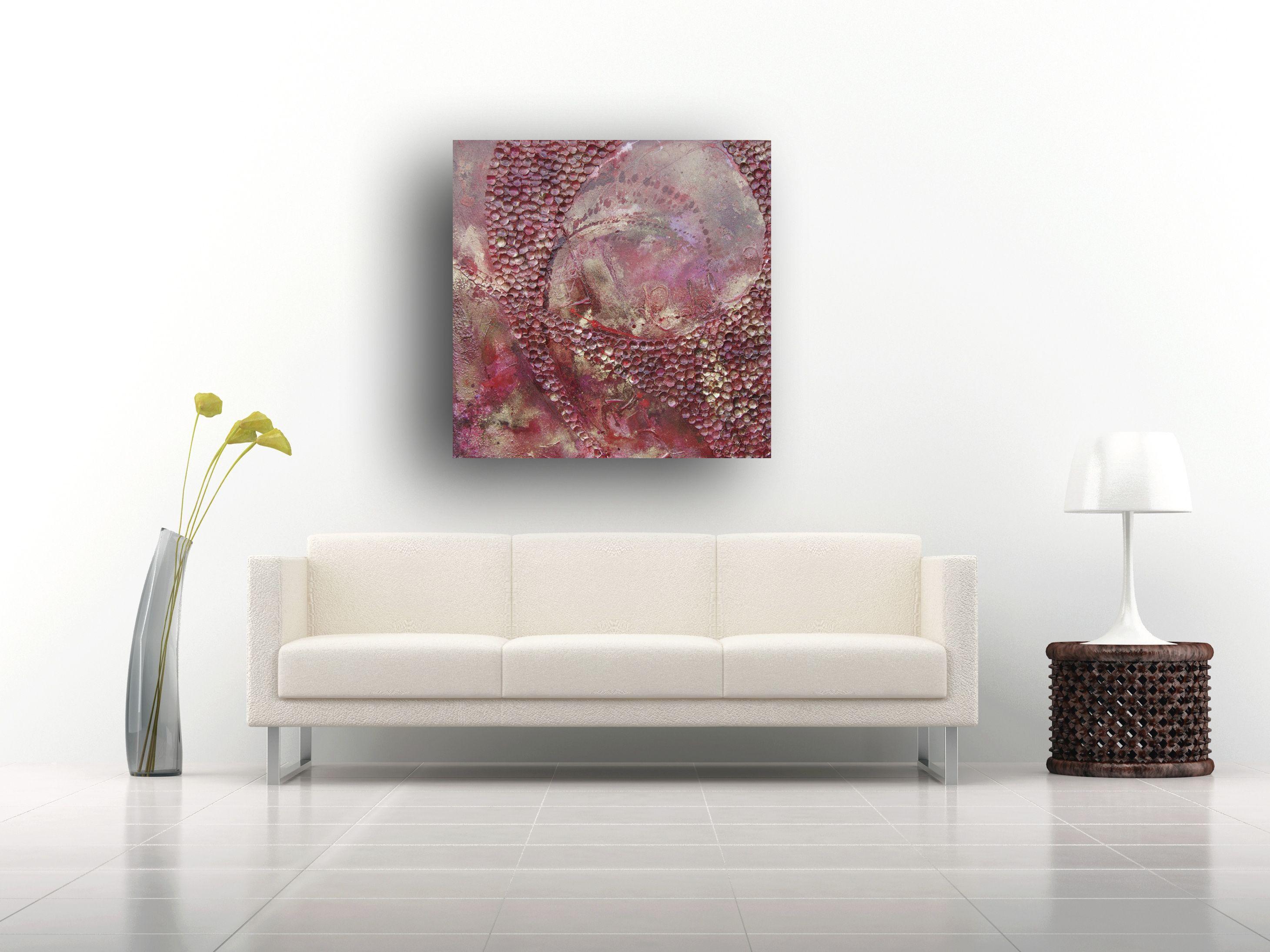 Carerra Roja, Pintura, Acrílico sobre lienzo - Abstract Painting Marrón de Rachel McCullock