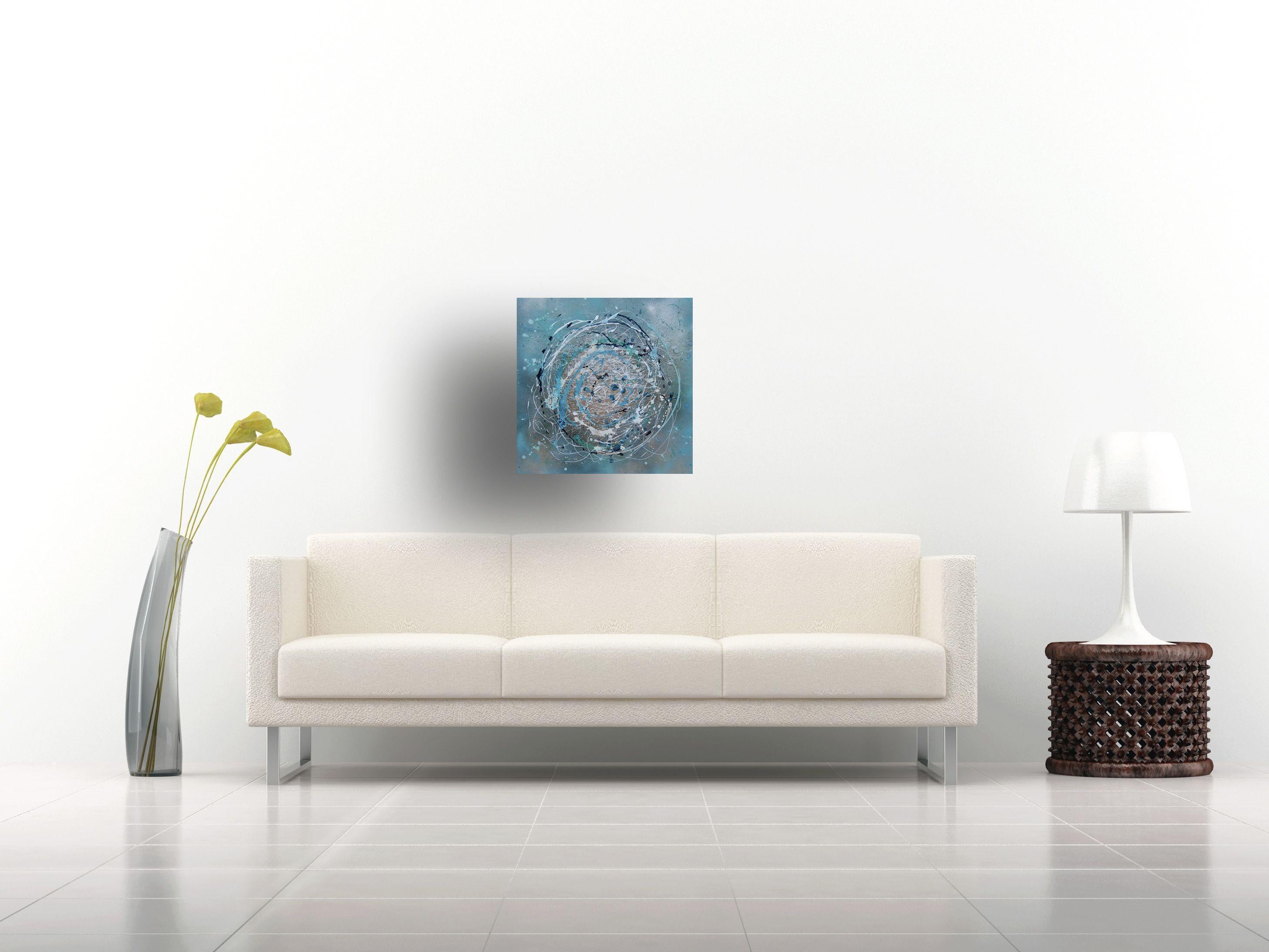 Luna de plata, Pintura, Acrílico sobre lienzo - Painting Abstracto de Rachel McCullock