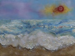 Sundowners at St. John's, Painting, Acrylic on Canvas