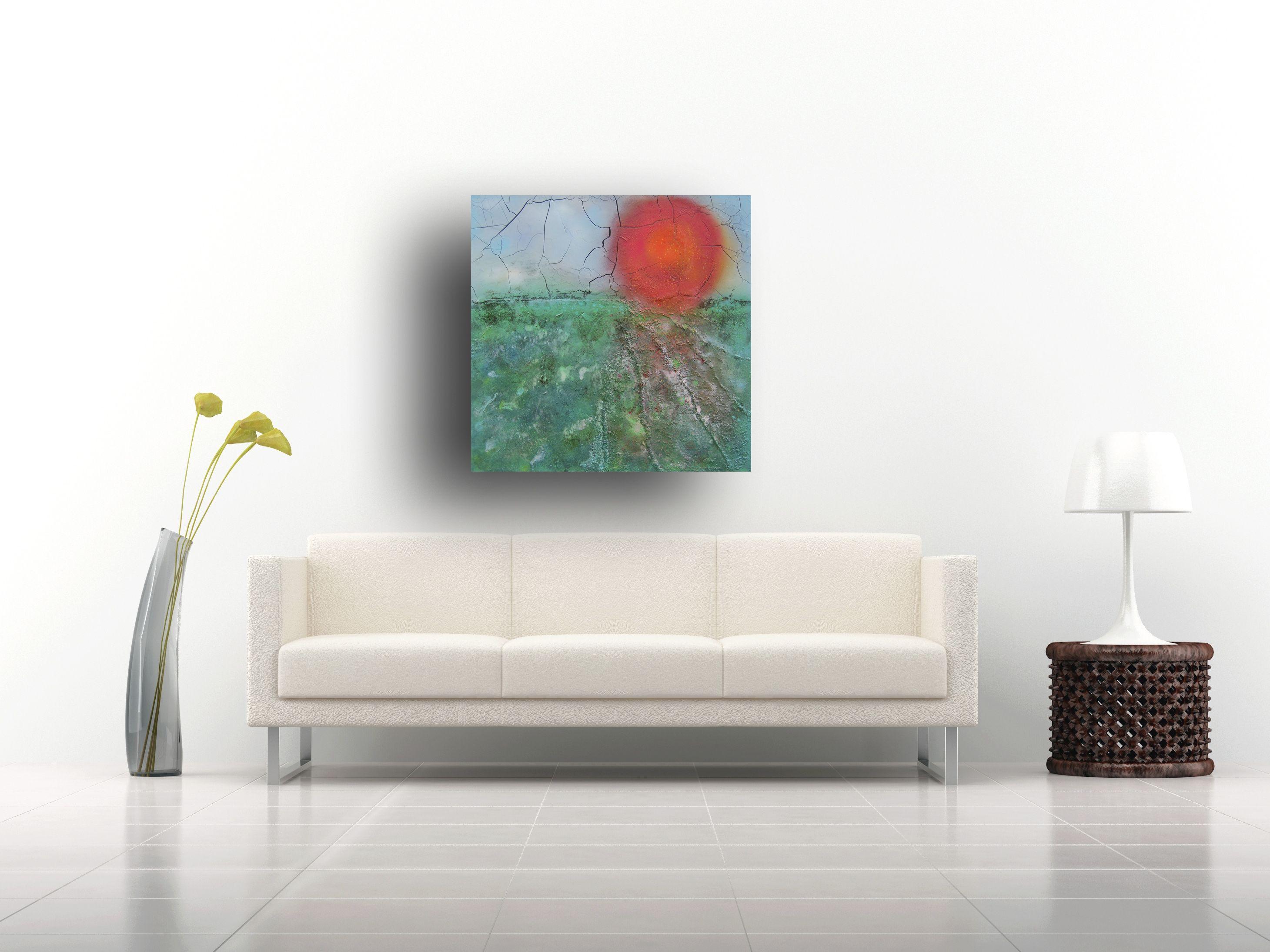 Seau dans les mers du Sud, peinture, acrylique sur toile en vente 1