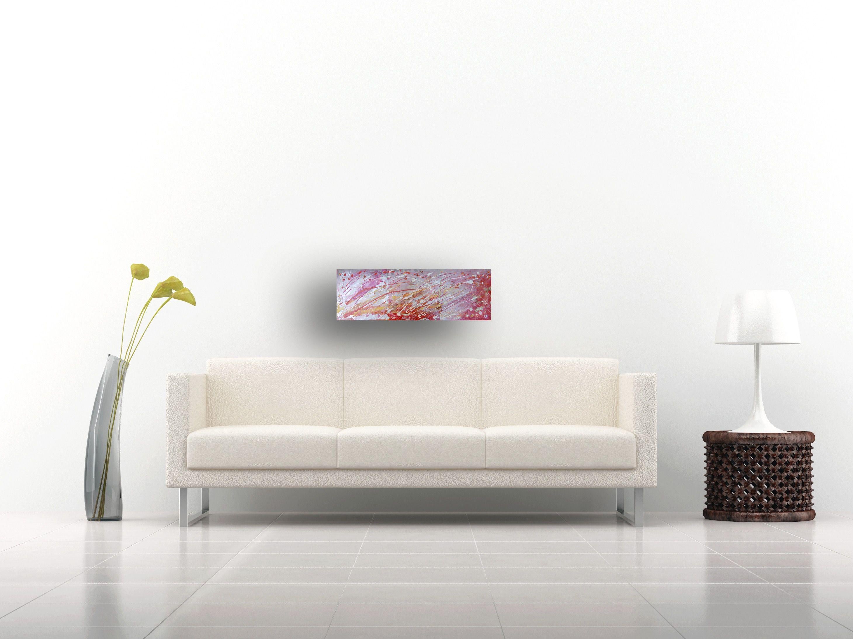 Tangerine Dawn, Gemälde, Acryl auf Metall (Braun), Abstract Painting, von Rachel McCullock