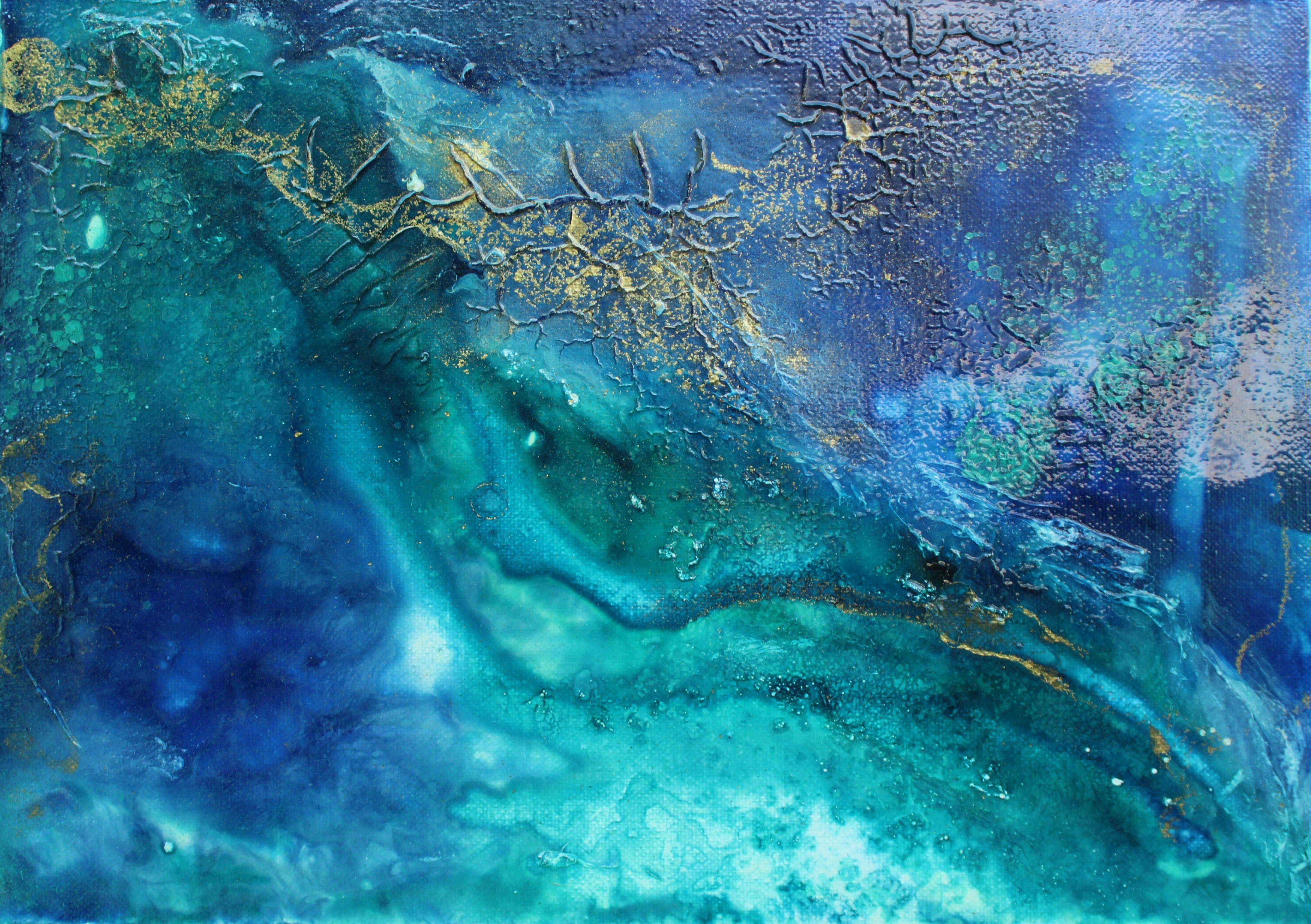 Rachel McCullock Abstract Painting - Tranquil Waters, Painting, Acrylic on Canvas