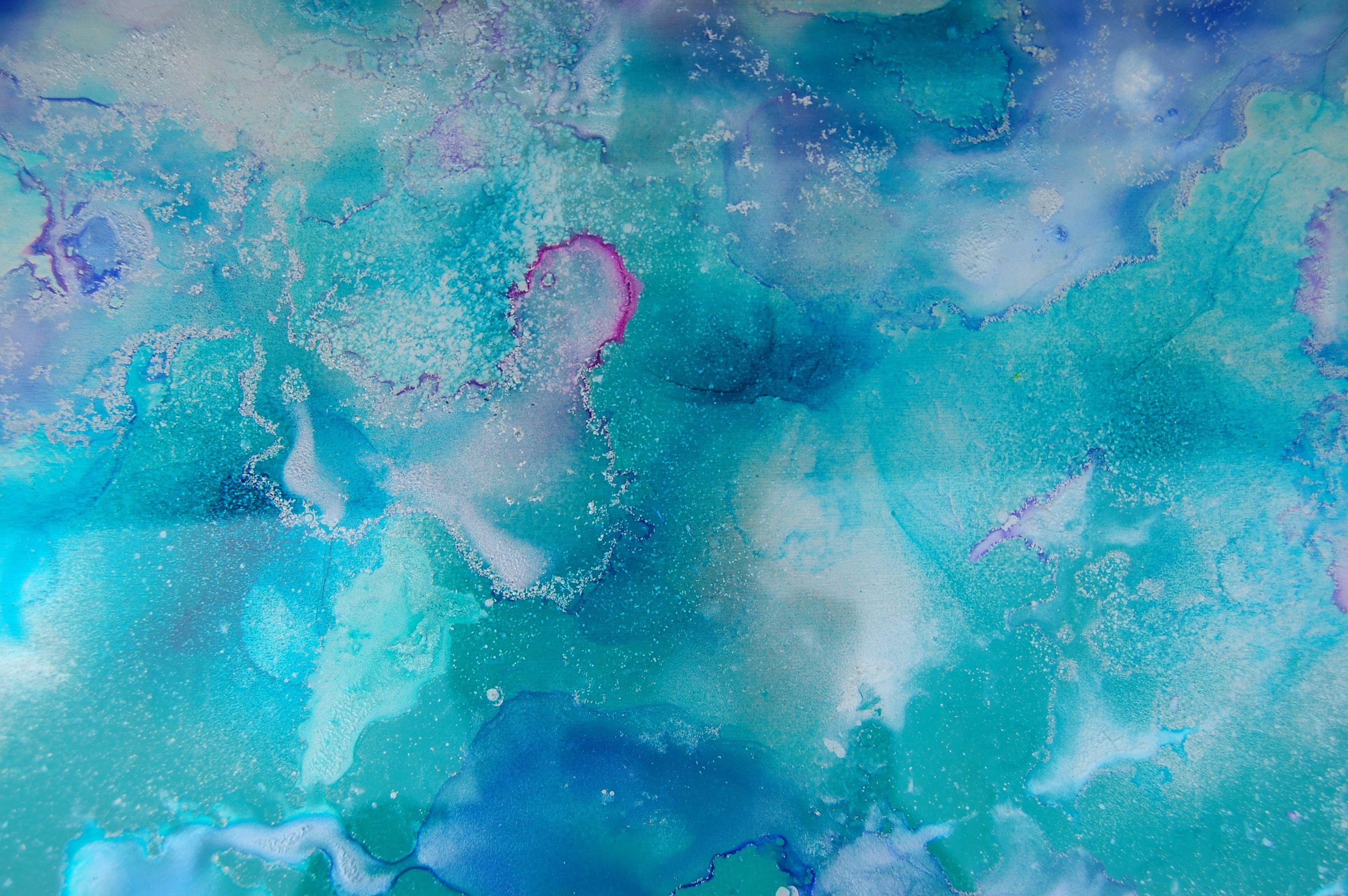 Tranquilität, Malerei, Acryl auf Metall – Painting von Rachel McCullock