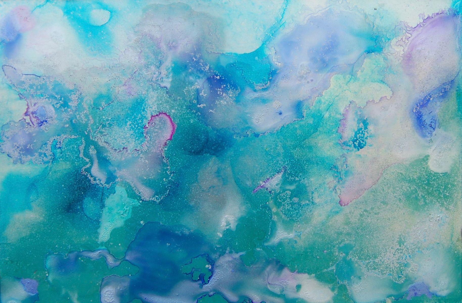 Rachel McCullock Abstract Painting – Tranquilität, Malerei, Acryl auf Metall