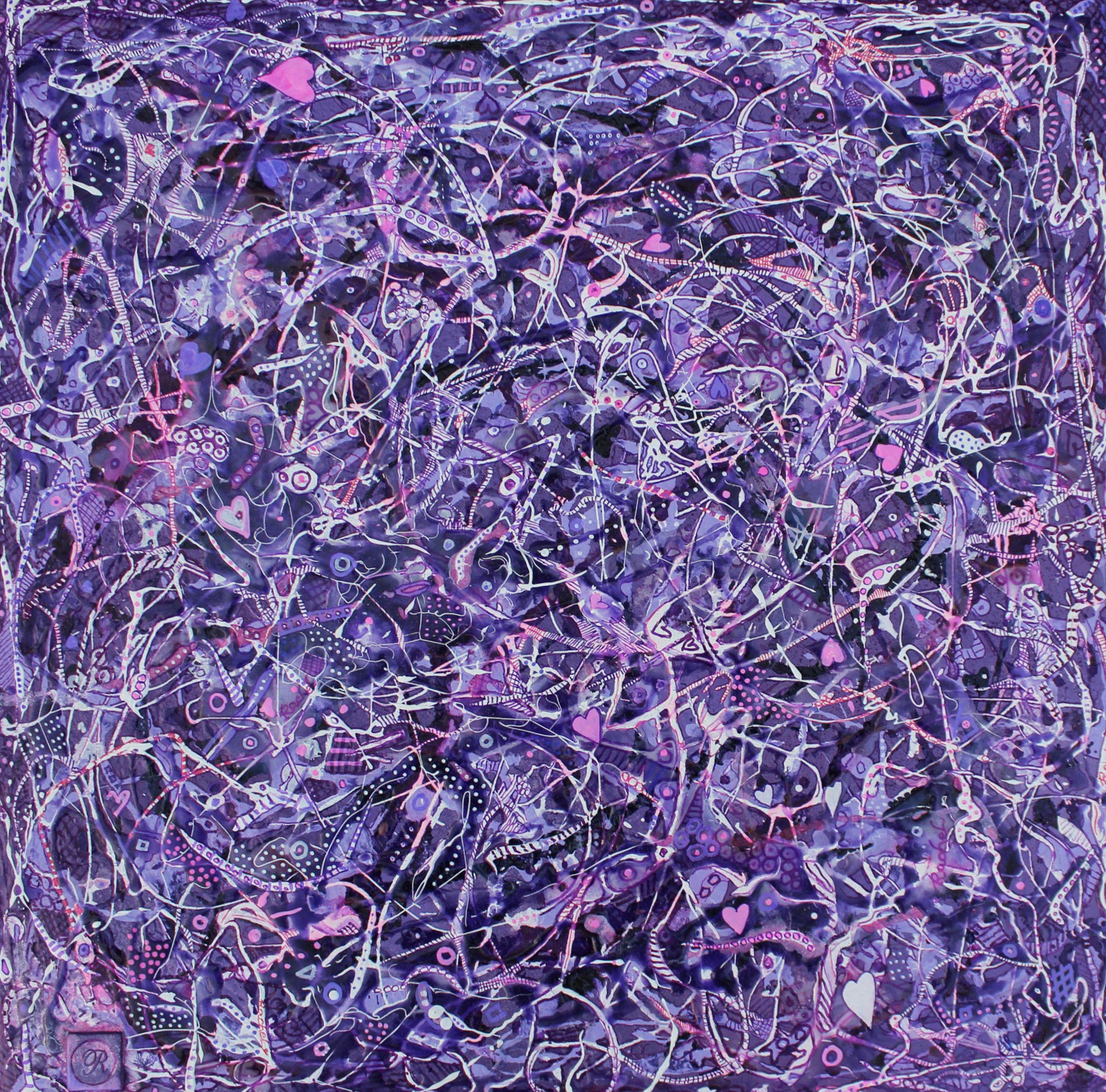 Abstract Painting di Rachel McCullock - Corteggiamento urbano, Pittura, Acrilico su tela