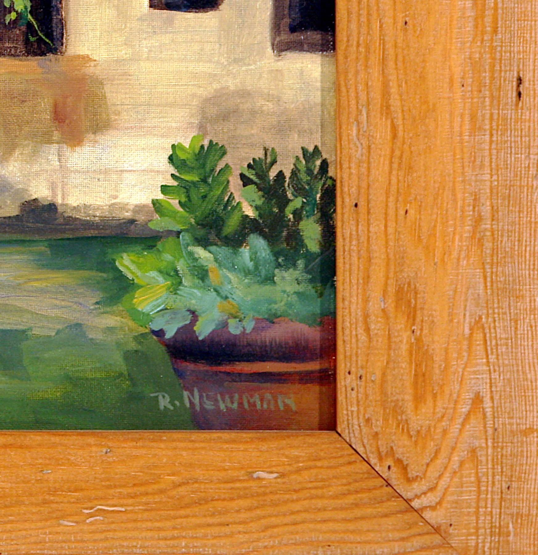 A Farm Cottage in Tuscany - Painting by Rachel Newman