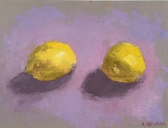 Lemons with Lavender Background