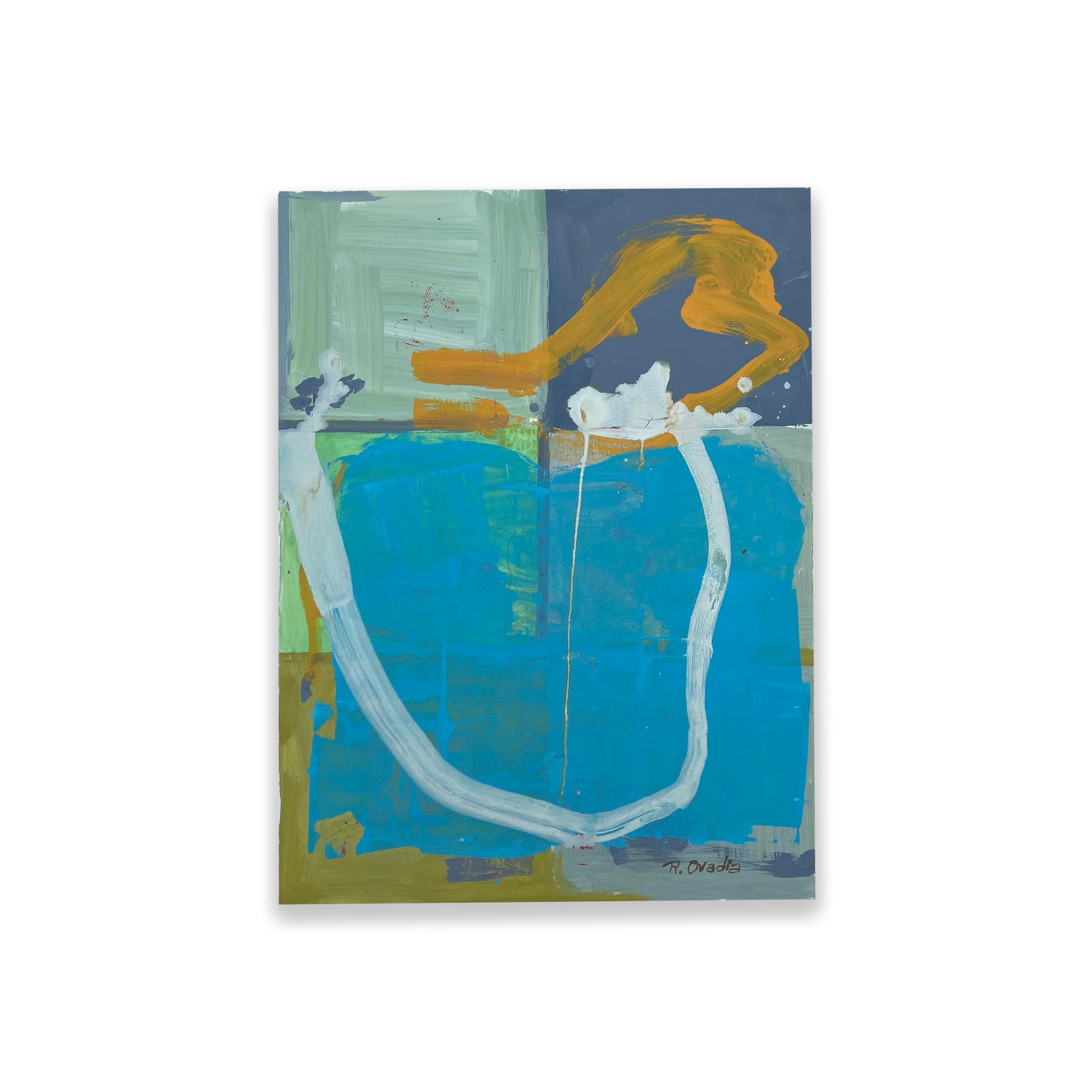 Wind Chimes 1 di Rachel Ovadia, pittura a tecnica mista su carta