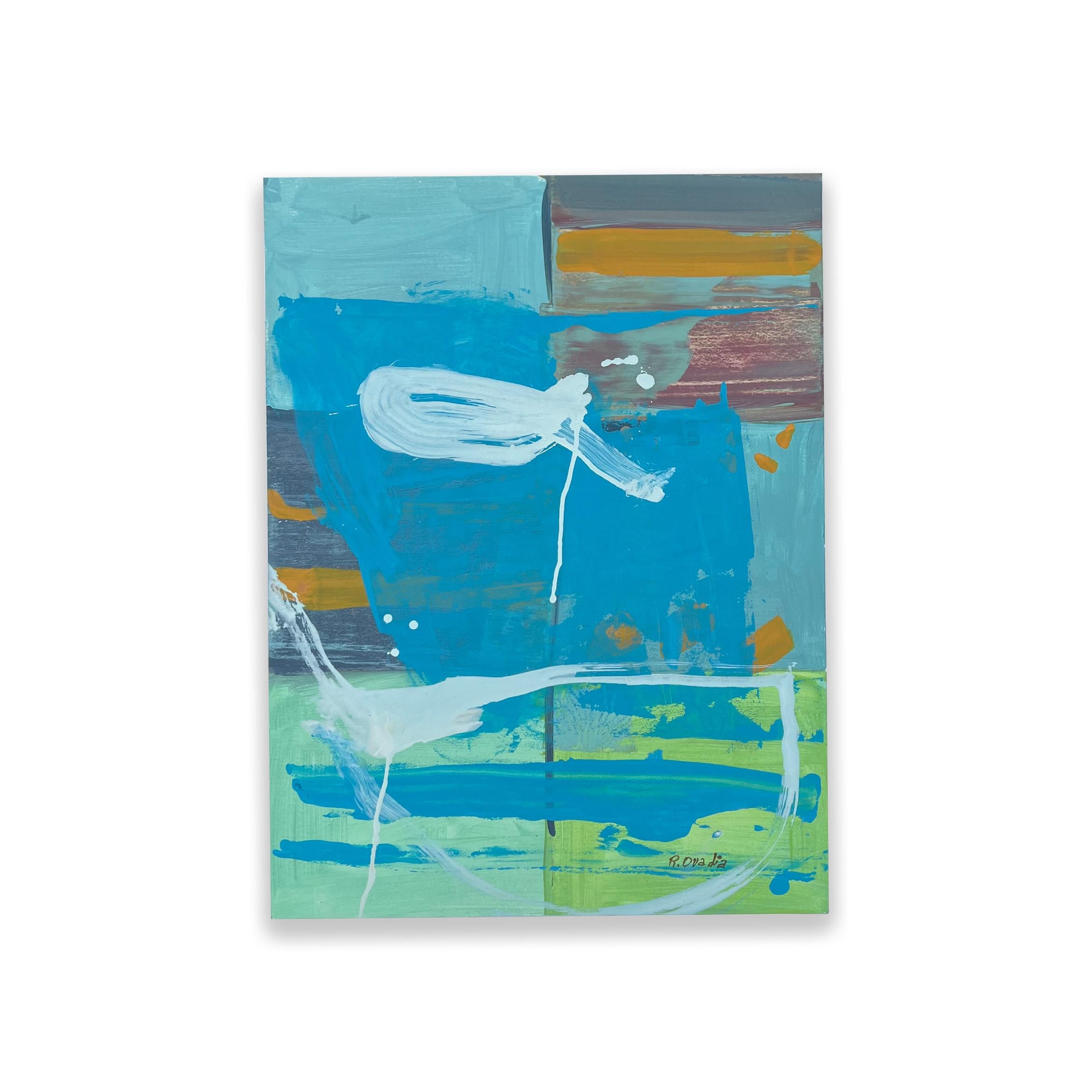 Wind Chimes 2 di Rachel Ovadia, pittura a tecnica mista su carta