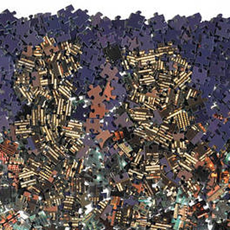 Puzzle di un puzzle (Torri gemelle di notte) in vendita 1