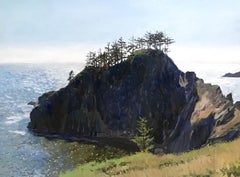 "Arch Rock State Beach, Oregon" oil painting, natural landmark pacific northwest